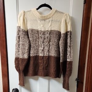 $BOGO$ NWOT Doe & Rae Colorblock Sweater - S